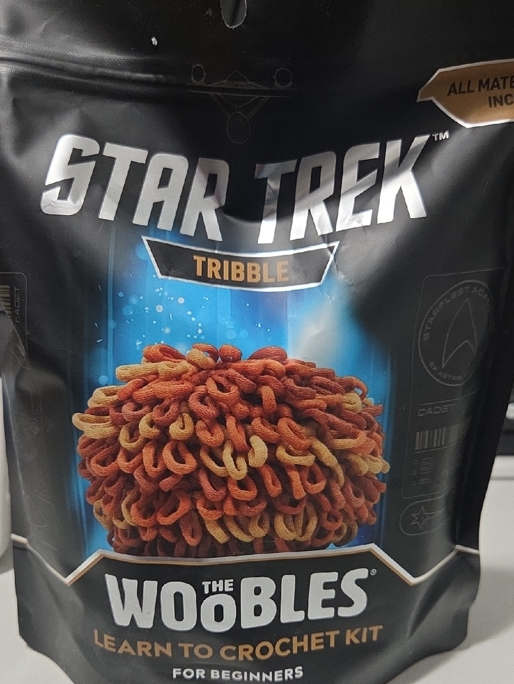 Star Trek Tribble Woobles Crochet Kit - Rust & Gold